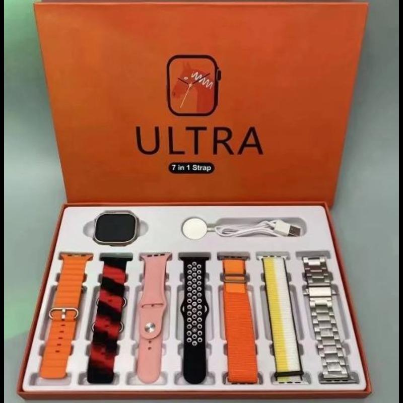 ⌚ Ultra Smartwatch – 7-in-1 Multi-Color Strap Pack 🌈 | Style Meets Smart Technology