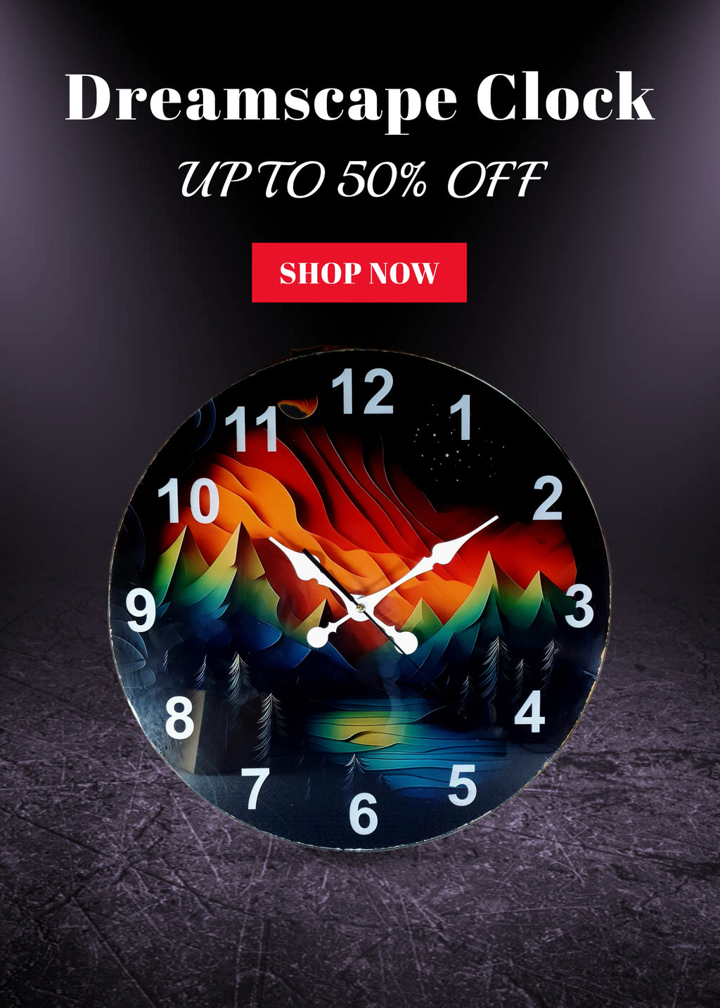 Dreamscape Acrylic Wall Clock – 18x18 Inch