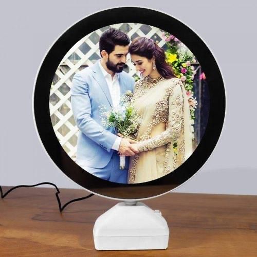 Personalized Rotating LED Photo Frame Lamp