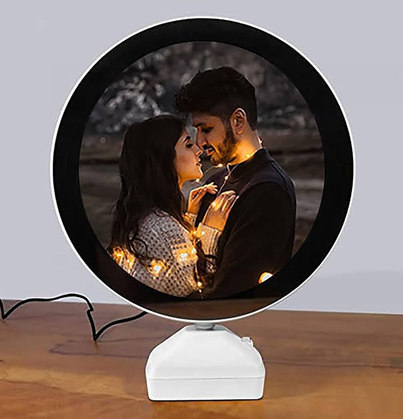 Personalized Rotating LED Photo Frame Lamp