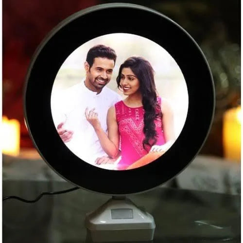 Personalized Rotating LED Photo Frame Lamp