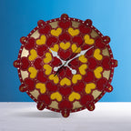 HeartBloom Wall Clock – 18” Red Edition with Artistic Heart Design